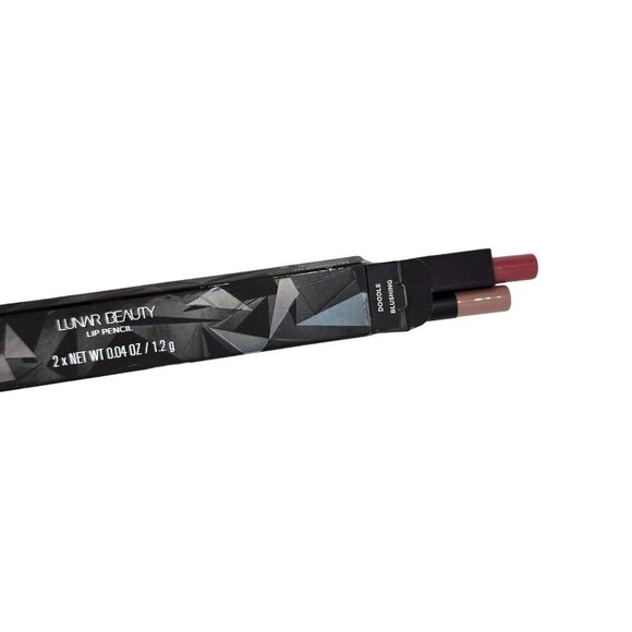 Lunar Beauty Lip Pencil Duo Set in Doodle Blushing Red Lip Nude Lip Beauty NIB - Picture 1 of 5